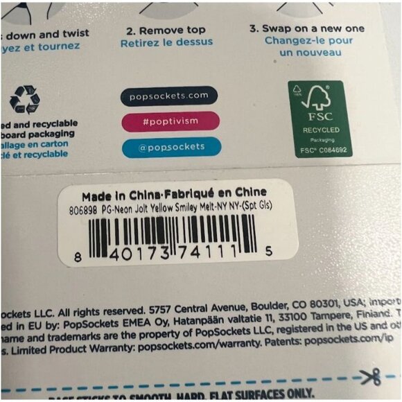 PopSockets PopGrip 3 Design Cell Phone Grip & Stand 3Pk - Picture 7 of 13